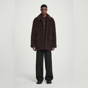 NWT COS Men's Brown Shearling Coat